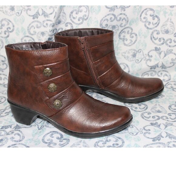 Easy Street‎ Arlene Wave Comfort Ankle Boots Brown Women's 8M - Picture 5 of 8